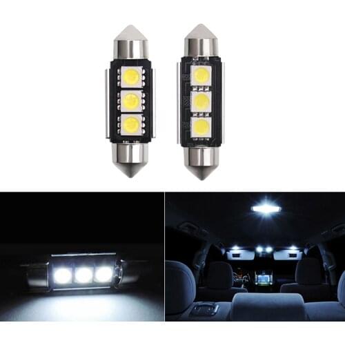 2PCS 3LED Light/car Festoon 36mm/39mm/41mm Light Canbus Anti-alarm Reading Lights Car Led License Light Bulb Lamps Signal Lamp