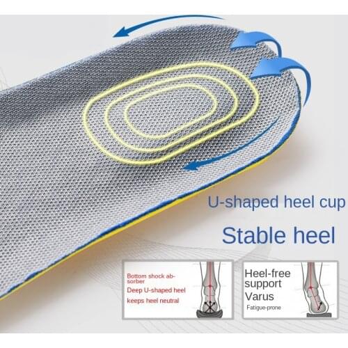 3 pairs of sports insoles, breathable basketball, thickened shock absorption insoles, soft bottom, comfortable