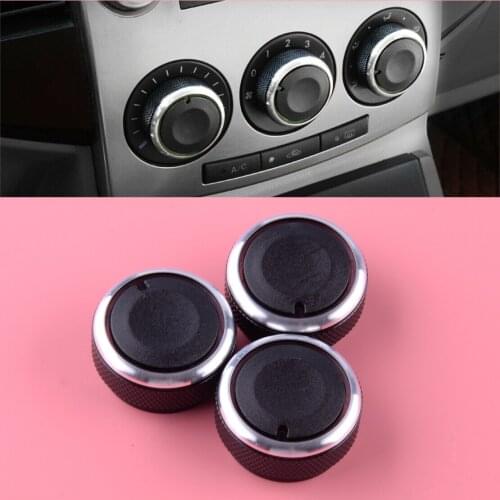 3pcs A/C Heater Climate Control Switch Rotary Knob Button Replacement fit for Toyota Tacoma Vios 2002 2003 2004-2012 2013 2014