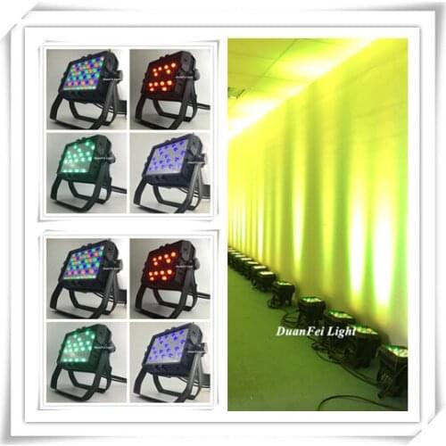 6 unites 54x3w waterproof led par rgbw square shaped led wall washer light for building tower garden