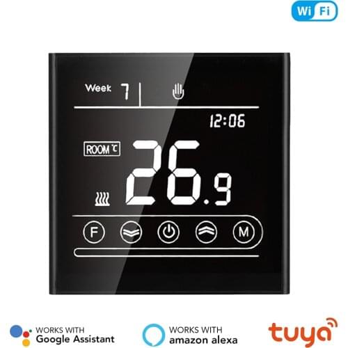 95~240V WIFI Thermostat for Water heating Electric heating Gas boiler Touch screen Temperature controller with Smart Home