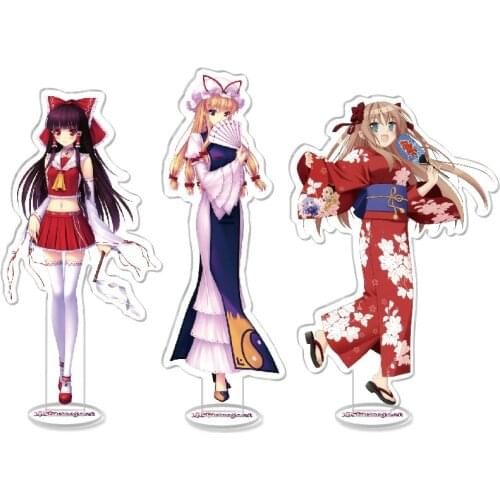 Anime Touhou Project Acrylic Stand Figure Hakurei Reimu Marisa Desktop Standing Plate Decoration Model Toy Gifts