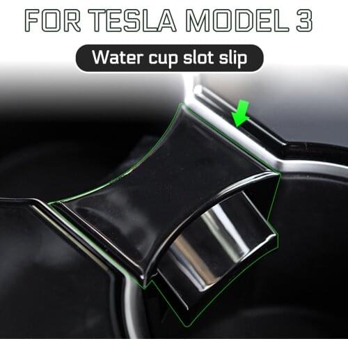 Car Cup Drinks Holder Limiter Water Cup Slot Anti Slip Clip For Tesla Model 3 2017 2018 2019 2020