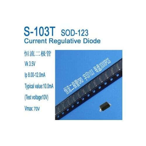 Free shipping 50pcs/lot Constant Current Diode 10mA CRD S-103T SOD-123 for LED Lighting/Current Regulation