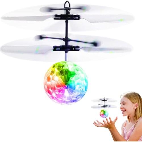 ZK40 RC Induction Flying Ball Toys Mini quadrocopter Crystal Ball Remote Controll Induction Aircraft RC Toy Kids Boys Girls Gift