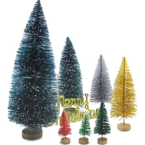 Mini Christmas Tree Small Pine Tree For Christmas Festival Home Decoration Santa New Year Gift