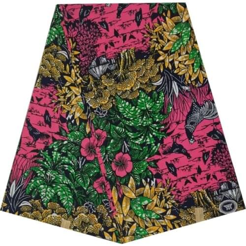 Flower African wax veritable nigerian Printed in fabric block cotton wax ankara hot sale flower for african woman V-L 518