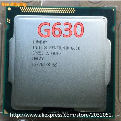 For Intel CPU Pentium G630 3M Cache/2.7/GHz LGA 1155 TDP 65W desktop CPU (working 100% Free Shipping)