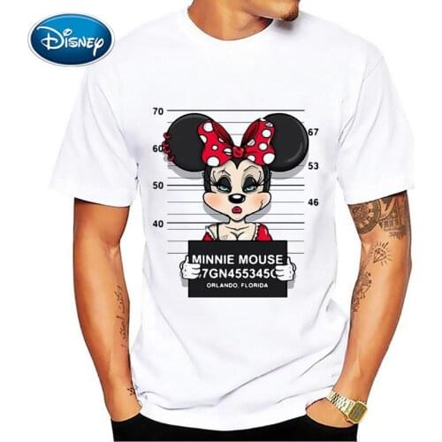 Disney T-shirt Women&Men Cartoon Mickey Minnie Mouse Women Short Summer Regular t Shirt White Tops Tee Shirt Couple top