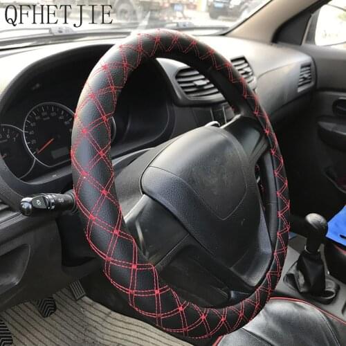 QFHETJIE Truck Car Steering Wheel Cover Special Size 40/42/45/47/50CM Beauty Products Non-slip Wear-resistant and Durable