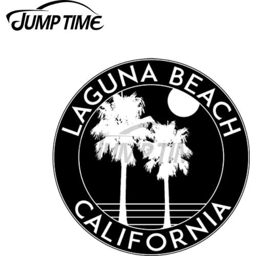 JumpTime 13 x13cm Laguna Beach California Surfing Pacific Surf Vinyl Car Stickers Scratch-proof Window Trunk Decor Vehicle Decal
