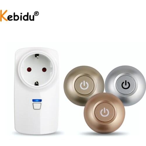 KEBIDU Wireless Socket Transmitter Wall Light Switch RF 433MHZ Wireless Switch Remote Control Self-powered