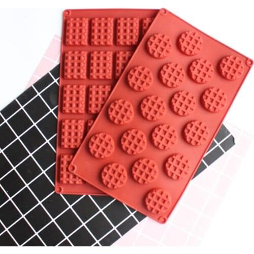 Circular Square Waffle Fondant Molds Candy Chocolate Pudding Mould Cake Decoration Tools