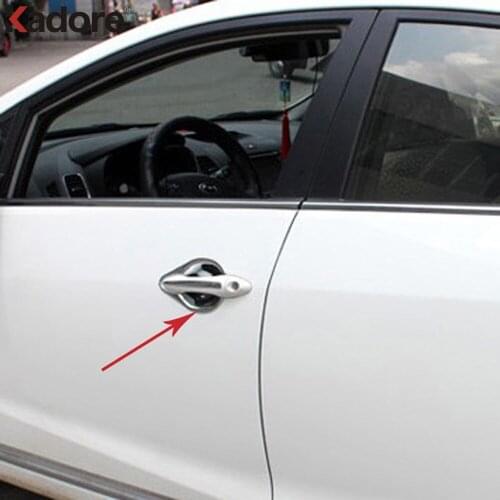 Door Handle Bowl Cover Trim For Kia Cerato K3 Forte 2012 2013 2014 ABS Chrome Exterior Door Handle Frame Covers Car Accessories
