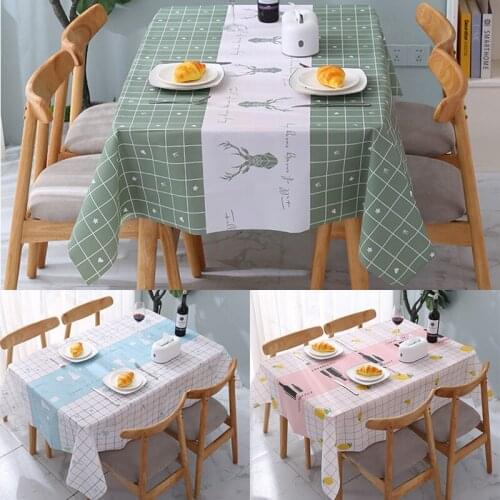 Kitchen Coffee Tablecloth Cartoon Rectangular Square Table Cloth Waterproof Oilproof Decorative Table Cover Fit For Nature Hike