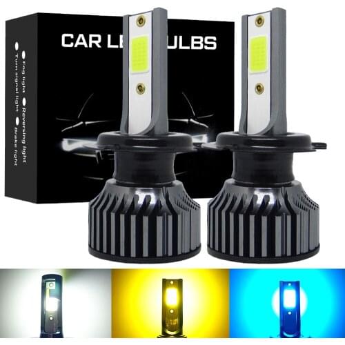 2pcs H1 H7 LED H4 9000LM HB3 HB4 Led H11 H8 9006 9005 Car Headlight Bulb Diode Fog Lamps for Auto 6000K 8000K 3000K 12V
