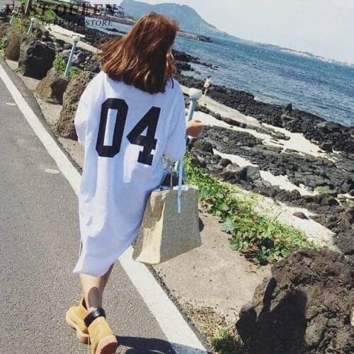 Summer dresses loose style harajuku dress 2018 new design boyfriend shirt dress spring dresses for teens KK161
