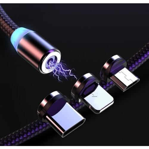 Magnetic Micro USB Cable Adapter USB Type C Mobile Phone For iPhone Samsung Type-c Charging Charge Magnet Charger Cables