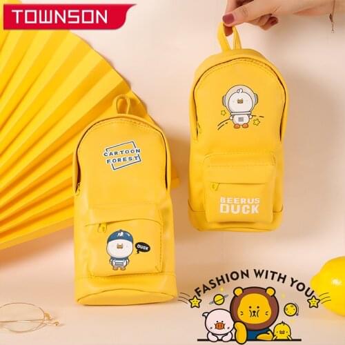 Cartoon PU student stationery bag large capacity Pencil cases stationery box School storage bag School Pencilcase Pencils Pouch