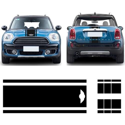Car Trunk Stickers Decal Front Head Hood Stripe Sticker For MINI Cooper JCW R55 R56 R60 R61 F54 F55 F56 F60 Countryman Clubman