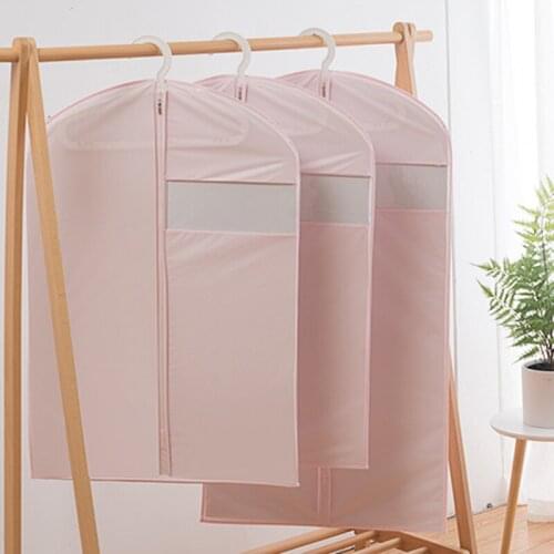 New Style 1 Piece Suit Cover Storage Bags Dust Covers Solid Color Clothes Garment Waterproof Clothes Storage Clothing Covers