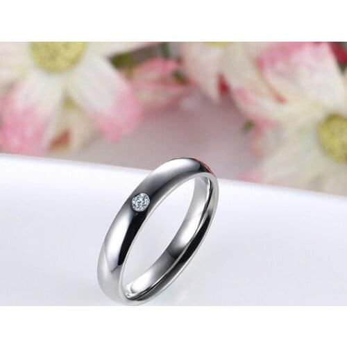 GR1 ziron stone simple style women ring have USA size 6 7 8 9 can be women gift 925 silver ring