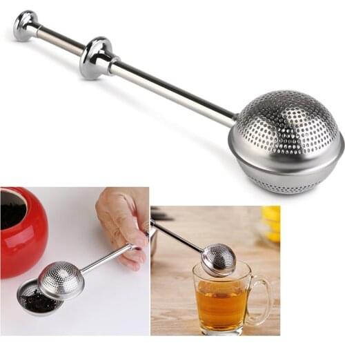 Tea Infuser Stainless Steel Sphere Mesh Tea Strainer Coffee Herb Spice Filter Diffuser Handle Tea Ball Tea Bag Filter Teaware