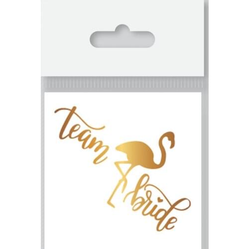 Single Bride Tattoo 14-Gold Glitter-5,5x5,5cm-Temporary Tattoo