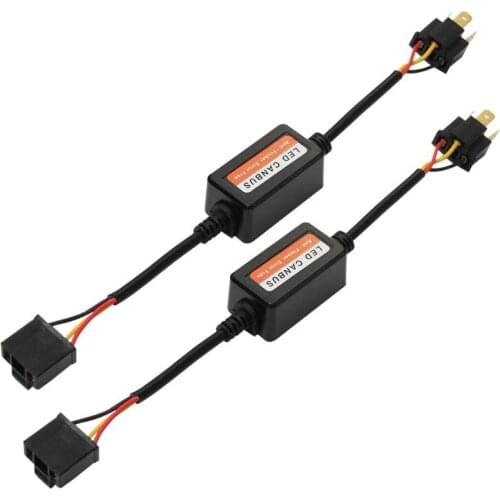 1 Pair 35W H4 LED Headlight Canbus Decoders Error Free Anti Flicker Resistor black Car Accessories