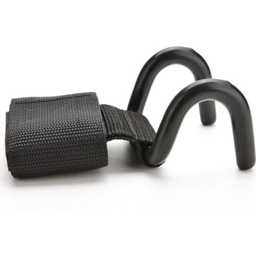 1PC New Arrival Black Weight Lifting Support Strap Hook Gym Weightlifting Training Fitness Wrist Support Grips Wristband Gloves