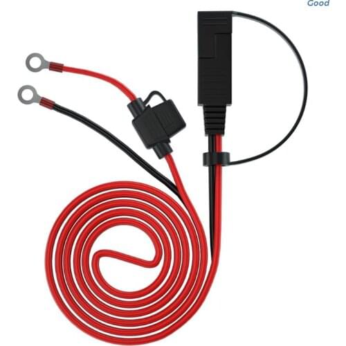 140CM 16AWG SAE-to O Ring Cord Socket Connector Cable Battery Charging CS-1423A1