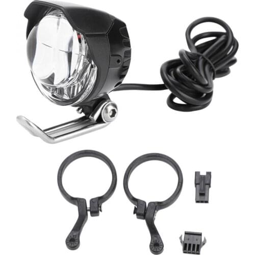 2 in 1 Horn LED Head Light Front Bright Lamp 12V-80V for Electric Bike Scooter Moped