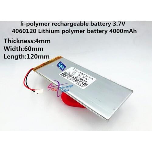3.7 V lithium polymer battery 4060120 tablet battery 4000 mah mobile power
