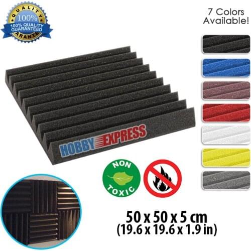 Arrowzoom Wedge Acoustic Studio Foam Tile Sound Absorption Panel 50 x 50 x 5 cm (19.6 x 19.6 x 1.9 in) KK1134