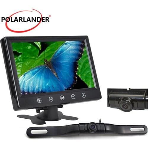 9 inch TFT Screen Car Monitor With Wireless Parking Monitor LED Night Vision Long Lightless Hidden GPS Rear Camera