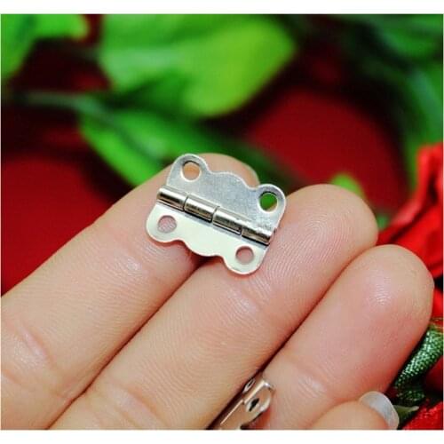 White Metal Hinge,Cabinet Door Hinge 4 Holes Butterfly Antique,Vintage Butterfly Hinge,16*13mm,50Pcs
