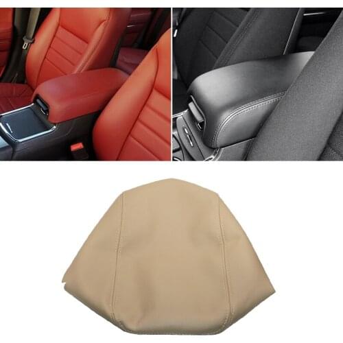 Beige Center Armrest Leather Cover For Dodge Charger 2011 2012 2013 2014 2015 2016 2017 2018 Central Armrest Box Skin Cover Trim