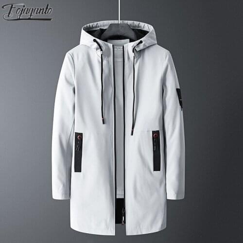 FOJAGANTO Mens Spring and Autumn New Jacket Korean Style Solid Color Fashion Windbreaker Youth Stand Collar Casual Jacket Male