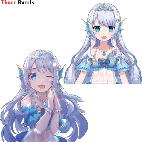Three Ratels A473 Cute Anime Girl For Yamaha Motorcycle Stickers Personalized Auto Accessories Decoration Waterproof Protected