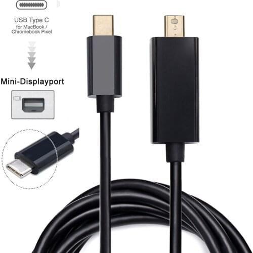 MLLSE USB-C 3.1 To Mini DisplayPort Male 4K Monitor Cable Replacement Fit For MacBook Laptop 1.8m CB0522