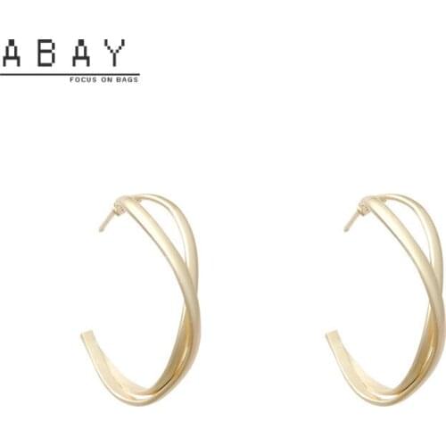 Fashion Hot Sale Geometric Exaggerated Circle Earrings Women 2020 New Temperament Gold Super Fairy High Sense Female Ear Pendant