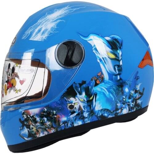 Summer red Boys girls children Kick scooter motorcycle helmet MOTO electric bicycle capacete for child kids
