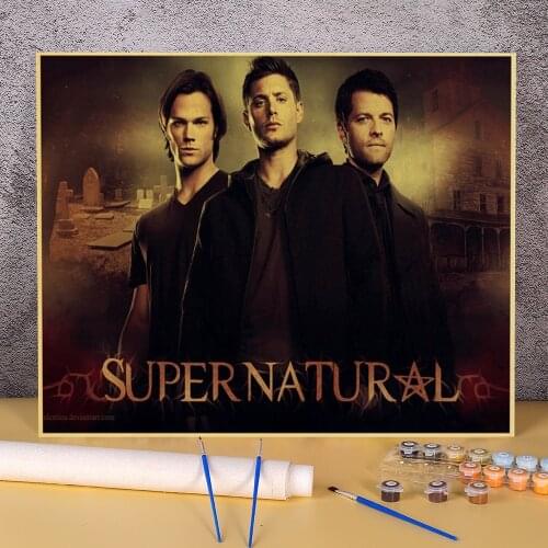 Supernatural DIY Paint By Numbers Complete Kit Acrylic Paints 50*70 Painting On Canvas New Design For Handiwork