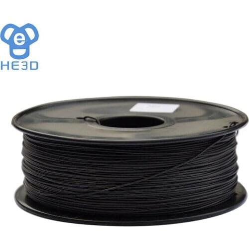 HE3D reprap 3D Printer Filament ABS Conductive 1.75 diameter 1Kg 2.2lb black color high quality 3D printing material