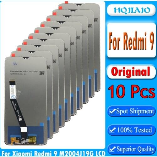 10pcs Original LCD For Xiaomi Redmi 9 M2004J19G LCD Display touch Screen Digitizer Phone Parts Redmi9 Screen Touch parts