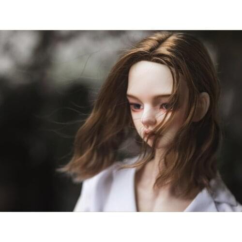 BJD doll wig is suitable for 1/3 1/4 size middle part partial part wig soft silk super soft silk hand crocheted hair doll access