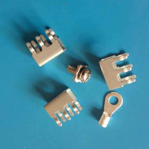 PCB Six foot tapping terminal M4 hardware Welding terminal block M4 square screw wiring nose