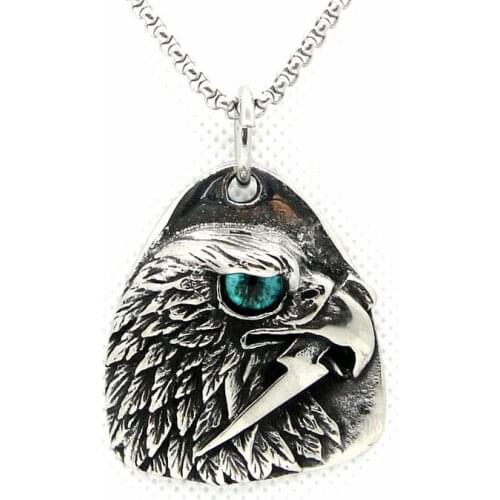2021 New Lightning Eagle Pendant With 3 Colors Stone 316L Stainless Steel Fashion Cool Fashion Mens Pendant