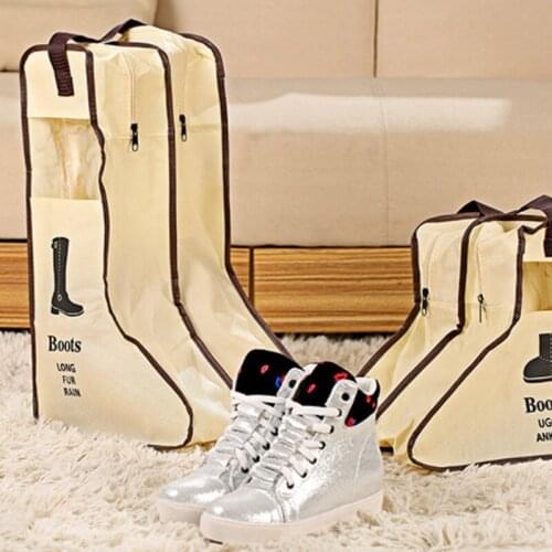 Portable Low Shoes Storage Bags Hanging Closet Shoe Cover Boots Organizer Storaging Bag with Zipper Boot Protector 5ZCF224