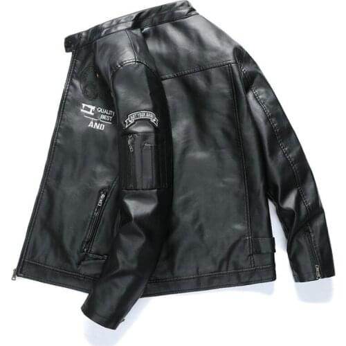 Casual Motor Leather Jacket Men Autumn Winter 2020 Fashion Biker Vintage Warm Leather Jacket Mens PU Coat Outwear M-3XL